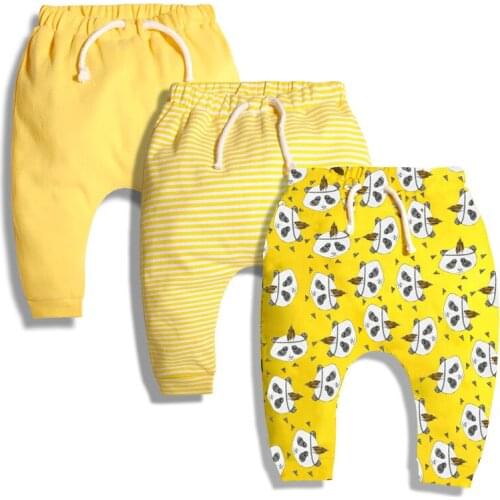 3pcs/set Baby harem pants boys and girls trousers spring and autumn childrens clothing pants children girls newborn 100% cotton