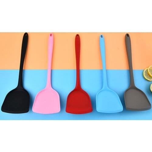 Silicone Cooking Utensils Long Handle Non-stick Frying Spatula Kitchen Cooking Tools Kitchenware
