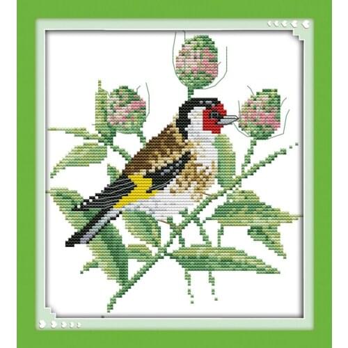 Everlasting Love Pretty Bird (3) Chinese Cross Stitch Kits Ecological Cotton Stamped 11CT DIY Gift Wedding Decoration For Home