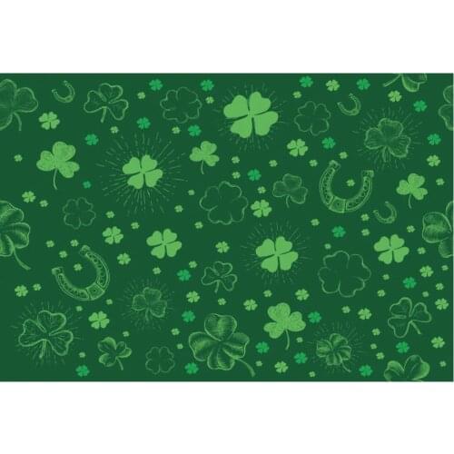 Green Colver Happy St. Patricks Day Backdrop Photography Background Celebration Photo Booth Studio Decor