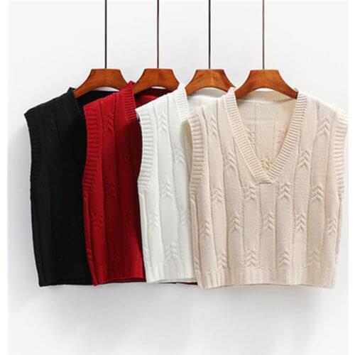 Retro Basic Coats Vest Midi Knitted Vest Sweater Women Autumn 2021 Fit Twist Knit Waistcoat College Sweater Vest Waistcoat Y5951