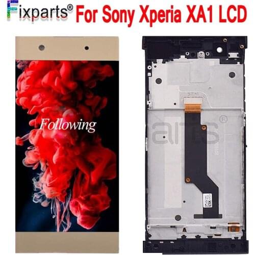 100% Tested 5.0" For Sony Xperia XA1 LCD Display Touch Screen Digitizer Assembly With Frame Parts For Sony Xperia XA1 G3116 LCD