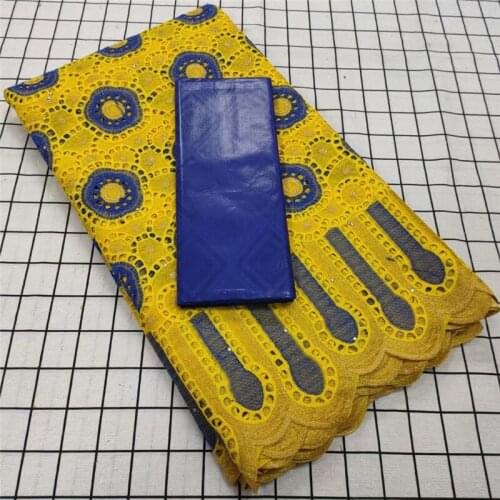 2.5+2.5 2021 New Design African Lace Fabric Bazin Riche Cotton And Swiss Voile Lace For Nigerian Embroidered Sewing Material