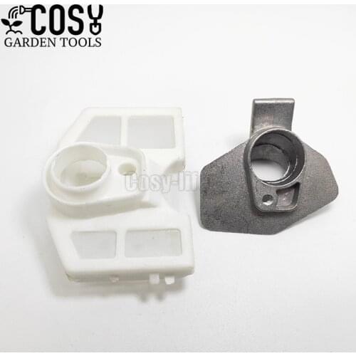 2pcs Carburetor Bracket Base Adaptor Air Filter Kit For Chinese Chainsaw 4500 5200 5800 52/58cc Garden Tool Replace Spare Part