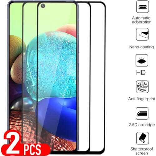 2pcs protective glass for samsung galaxy a quantum screen protector on sumsung sansung galax a quantu aquantum safety tremp glas