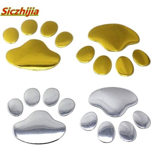 3D dog panda animal footprint sticker car motorcycle decoration for Nissan Teana X-Trail Qashqai Livina Sylphy Tiida Sunny