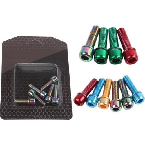 40%HOT 6Pcs/Set Aluminium Alloy Bike Bicycle Bike Hollow Stem Bolts Screw Accessory