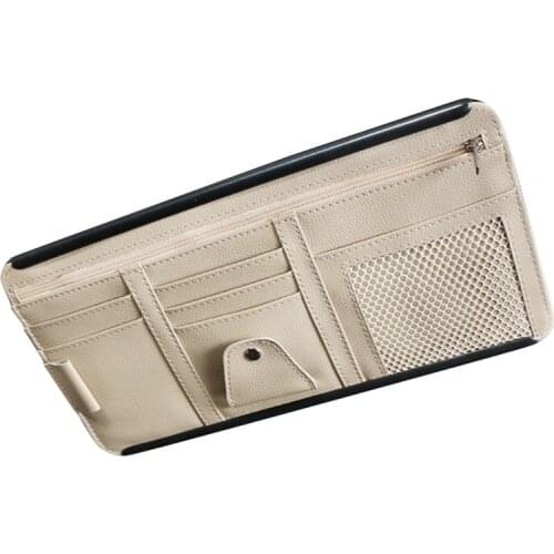 Car Sun Visor Visor Clip Sunglasses Holder Card Ticket Pouch Organizer