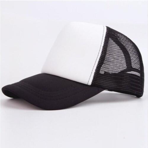 Seioum Parent-child Baseball Cap Women Men Solid Snapback Caps Female Casual Hat Trucker Mesh Blank Visor Child Baseball Hat