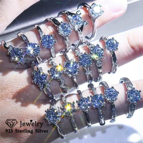 CC Wedding Rings For Women S925 Cubic Zirconia Diamant Ring Fashionable Trendy Engagement Bridal Jewelry Accessories Gift