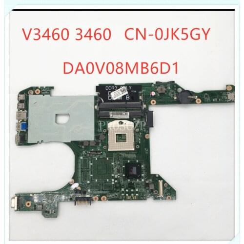 For Dell V3460 3460 Laptop Motherboard CN-0JK5GY 0JK5GY JK5GY DDR3 REV:D HM77 HD4000 100% Working well