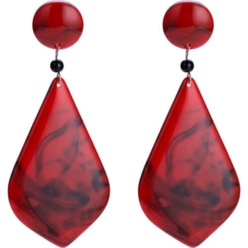 Europe And The United States Exaggerated Plate Geometric Earrings Bohemian Style Multi - Color Long Earrings Pendant Jewelry