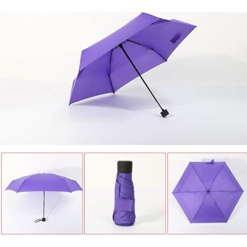 Mini Portable Sun Folding Umbrella Female Gift Mens Mini Pocket Parasol Girl UV Protection Waterproof Portable Travel Umbrella