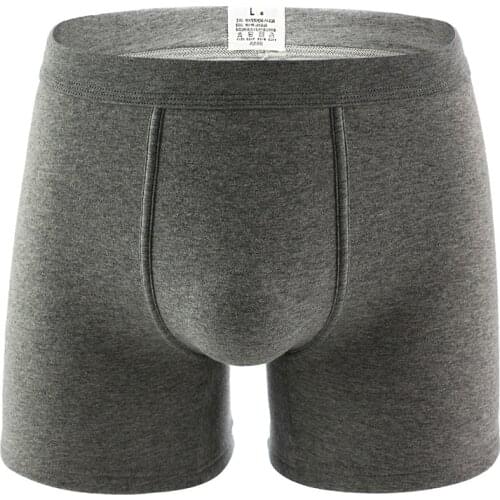 Mens Add Velvet Underwear Winter Thick Cotton Keep Warm Shorts Plus Long Legs Boxers Pants Boxershorts Men Underpants