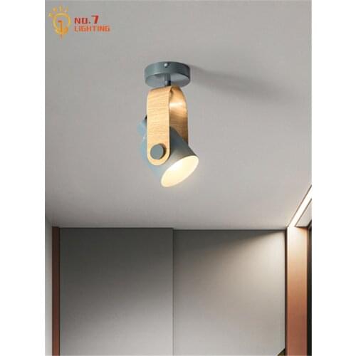 Nordic Modern Simple Iron Art Black/White/Blue Ceiling Lights Led E27 Corridor Balcony Entrance Porch Corridor Cloakroom Bedroom