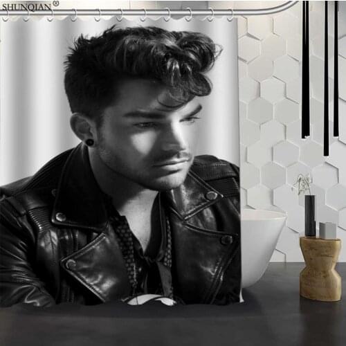 New Adam Lambert Custom Shower Curtain Waterproof Fabric Bath Curtain Polyester Fabric Bathroom Curtain 18-4.11