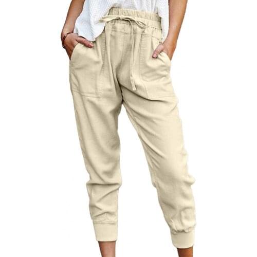 New Stylish Cotton Trousers Easy-matching Fine Workmanship Cotton Women Clothing Pencil Pants for Work Streetwear
