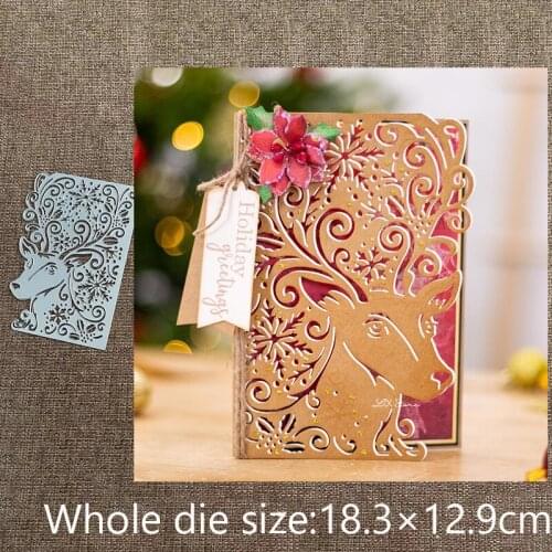 New Design Craft Metal stencil mold Cutting Dies Christmas deer decoration scrapbook die cuts Album Paper Card Craft Embossing