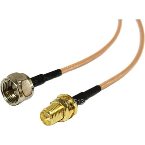New Modem Conversion Cable RP-SMA Female Jack Connector To F Male Plug Connector RG316 Cable 15CM 6" Adapter RF Pigtail