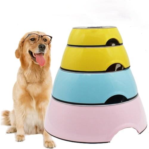 Anti Skid Bowl Stainless Steel Dog Feeder Cat Water Pot Bottle Travel Dish Gamelle Chien Feeding Food Container Pet Tableware