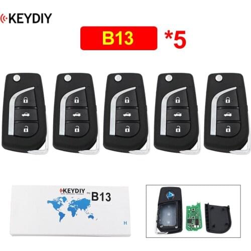 5Pcs/Lot B13 3 Button Remote Control Car Key KD Remote Fob for KD Key Programmer KD900 KD900+ URG200 KD-X2 Mini KD
