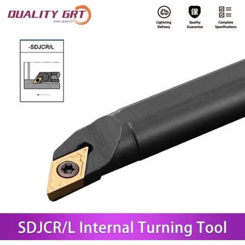 Q.Grt S12M-SDJCR07 S16Q-SDJCR11 S32T-SDJCR11 Internal Turning Tool Holder Carbide Inserts DCMT SDJCR/L CNC Lathe Cutting Tools