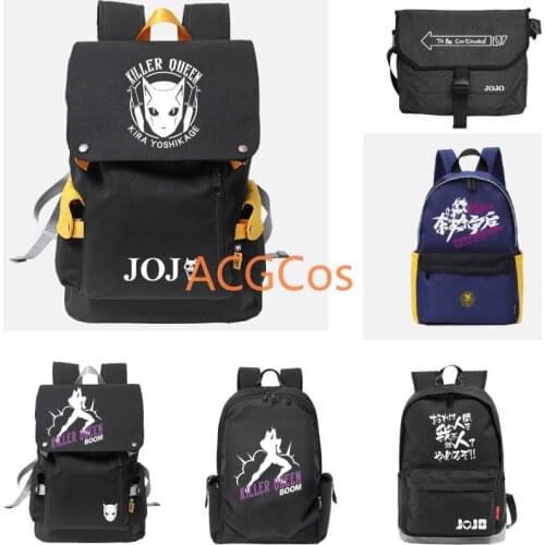 Jojos Bizarre Adventure Cosplay Props Crossbody Shoulder Bag School Student Backpack Casual Travel Rucksack Gift