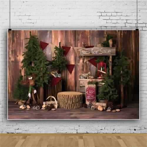 Christmas Wood Backgrounds For Photography Tree For Sale Booth Shop Pine Gift Party Photowall Baby Photozone Photo Backdrop
