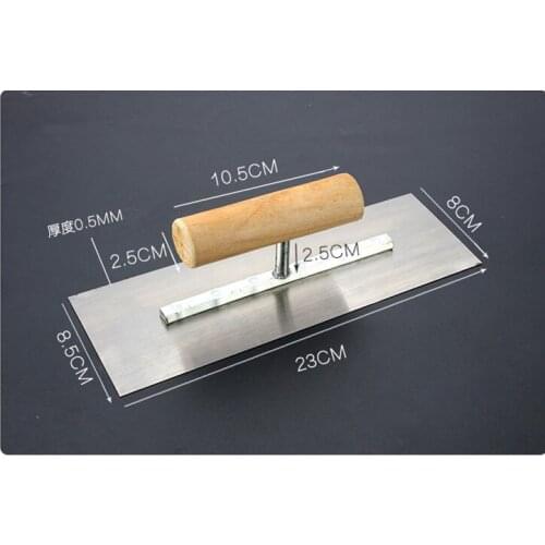 230x85mm High Quality Spring Steel Blade Wood Handle Plaster Trowel Construction Concrete Spatula Tool Free Shipping