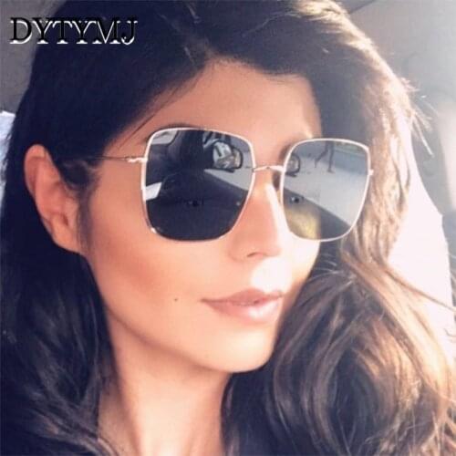 DYTYMJ 2020 Square Sunglasses Women Luxury Designer Sunglasses Retro Alloy Sun Glasses for Men Vintage Gradient Oculos Feminino