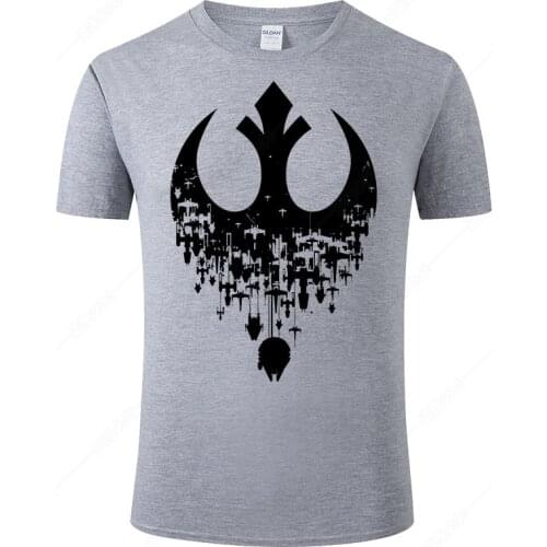 Funny Star Wars Rebel Alliance Logo T Shirt Men Women Summer Cotton Short Sleeve Cool Print T-shirt Male Fashion Brand Tee J58