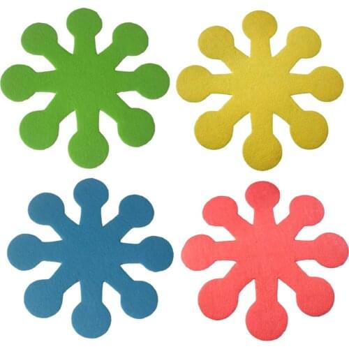 1 Set, 4 Pcs Heat Insulation Pad Bowl Mat Coaster Household Tea Cup Mat Flower Pan & Dish Protectors, Assorted Colors