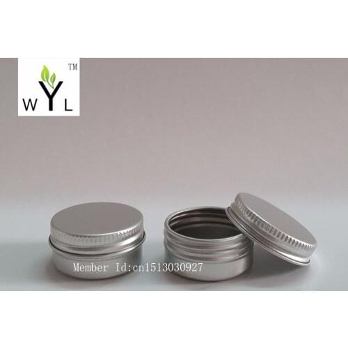 200pcs 10g aluminium cream jars with screw lid,cosmetic case jar,10ml aluminum tins, aluminum lip balm container WYL