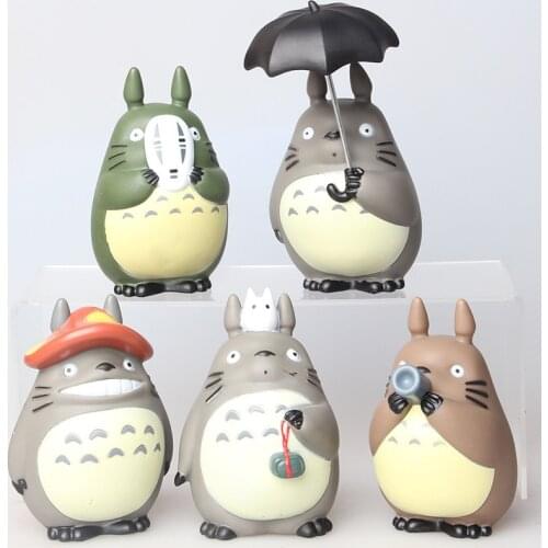 11CM Hayao Miyazaki Totoro Model Doll My Neighbor Comic Cartoon Animal Chinchilla PVC Collection Model Toys Gift Car Decoration