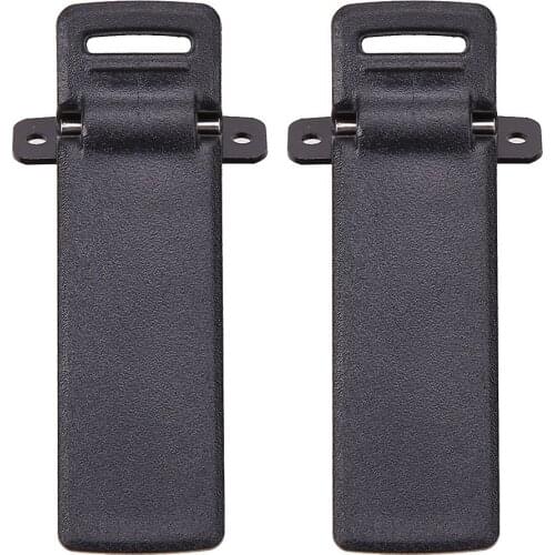 2Pcs Walkie Talkie Spare Part Back Belt Clip for Baofeng 2-way Radio UV5R For Baofeng intercom UV5R / 5RA / 5R + / 5RB / 5RC