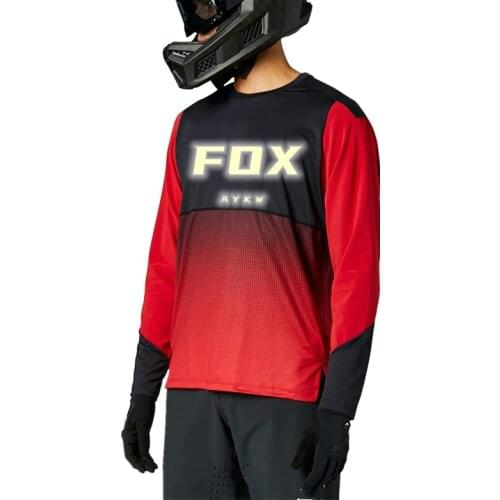 2021 Mens Downhill Aykw Fox Mountain Bike MTB Shirts Offroad DH Motorcycle Jersey Motocross Sportwear Clothing FXR Bike