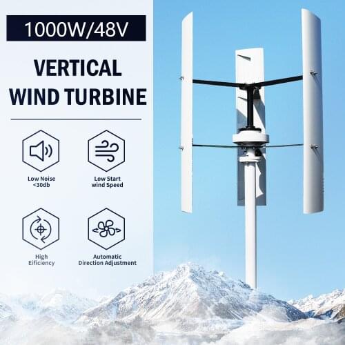 2021 Arrival Free Energy Windmill 800W 1000W Vertical Axis Permanent Maglev Wind Turbine Generator 24v 48v With MPPT Controller