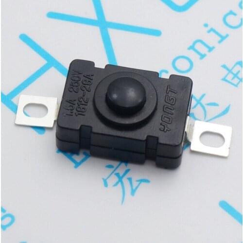 90pcs flashlight switch push button Switch KAN-28 250V 1.5A LOCK Table lamp switch flashlight button switch ON-OFF