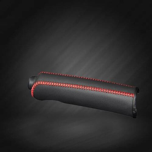 Car Hand Brake Covers Top Layer Leather Case for Mercedes Benz Smart Handbrake Grips Cover Auto Genuine Leather Handbrake Cover