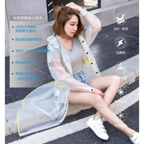 Long Raincoat Women Waterproof Transparent Adult Hiking Hooded Womens Raincoat Outdoor Men Riding Travel Couple Suit Rain Coat