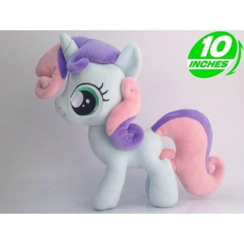Unicorn Anime Figure Sweetie Belle Plush Doll PP Cotton Stuffed Animals Horse Kids Toys 10" 25 CM