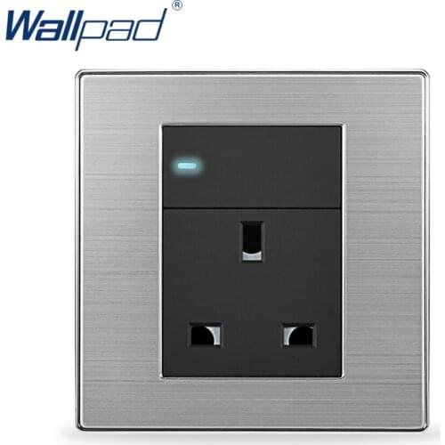 2019 Hot Sale China Manufacturer Wallpad Push Button Random Click Luxury Wall Light Switch UK 1 Gang 3 Pin 13A Socket