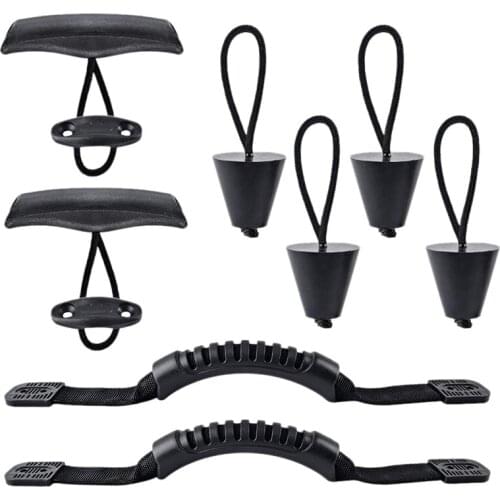 Kayak Handles Boat Side Mount Replacement Handles,Kayak T-Handle Universal Scupper Plug Kit Canoe Drain Holes Stopper