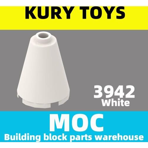 Kury Toys DIY MOC For 3942c Building block parts For Cone 2 x 2 x 2 - Open Stud For Round Brick