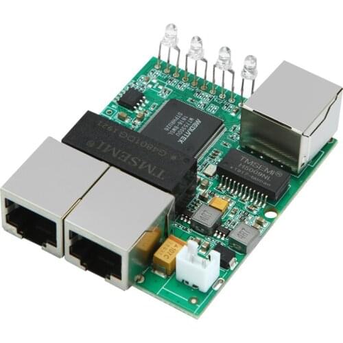 Micro Network Switch Module 3 Port Gigabit Mini Switch Ethernet Port PCBA Display Expansion Port OEM