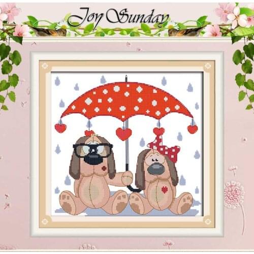 Cute Puppy Patterns Counted Cross Stitch 11CT 14CT Cross Stitch Set Wholesale DIY cartoon Cross-stitch Kit Embroidery Needlework