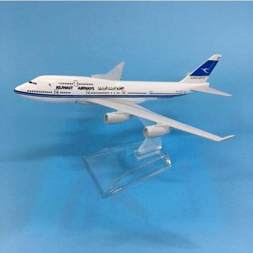 Aircraft Model Diecast Metal 1:400 16cm Plane Model Airplane Model Kuwait Airways Boeing B747 Airplanes Model Plane