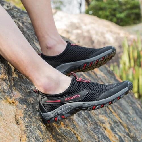 2021 Summer Breathable Mens And Womens Hiking Shoes Mesh Breathable Non-slip Outdoor Mens Sports Shoes Ultra Light Trend Shoe