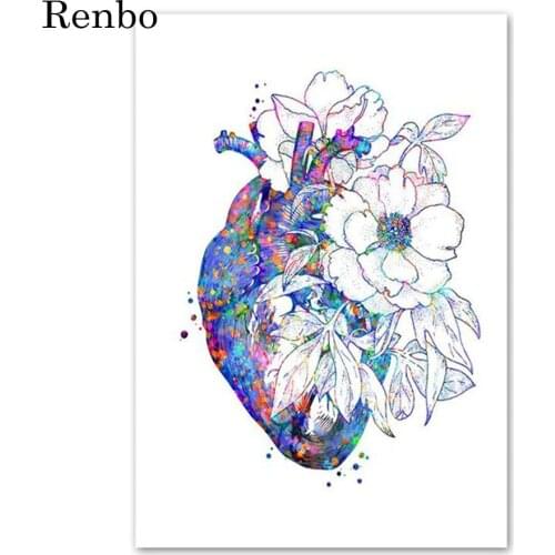 Full Square drill 5D DIY Diamond painting Abstract Anatomy Organs Human Flower Diamond Embroidery Mosaic Cross Stitch Rhinestone