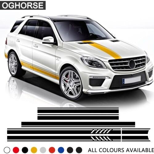 Edition 1 Bonnet Decal Car Door Side Stripes Skirt Sticker Kit For Mecedes Benz ML Class W164 W163 W166 ML320 ML350 ML55 ML63